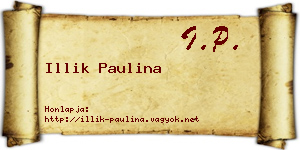 Illik Paulina névjegykártya